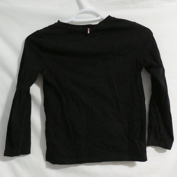 TOMMY HILFIGER, size 10 youth, black long sleeve graphic tee, GUC - Picture 2 of 15